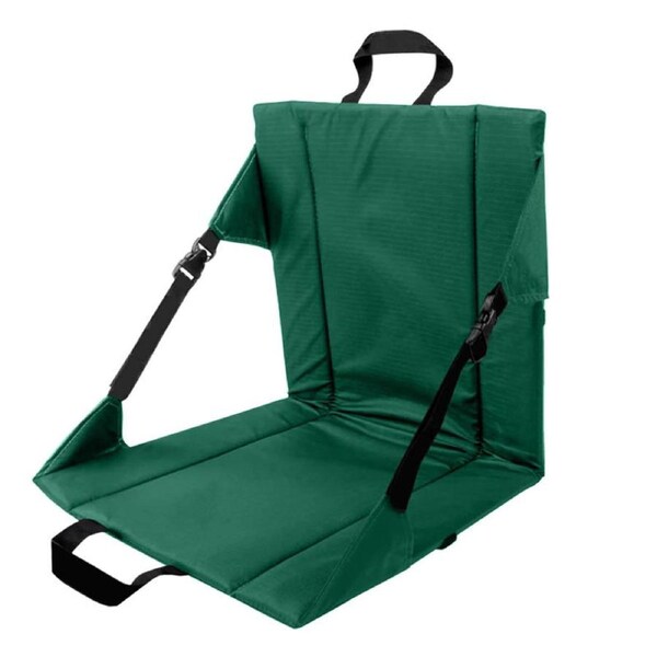 Nevenka Portable Seat Cushion with Backrest Foldable for Camping Hiking & More-Forest Green