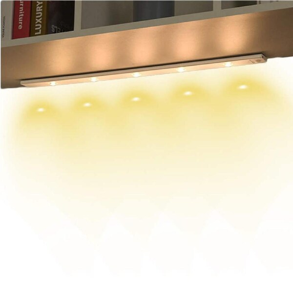 Nevenka Under Cabinet Lights 60cm Motion Sensor 3 Color Tempers Rechargeable Lamp-White