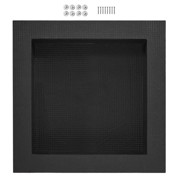 Shower Niche Ready for Tile 40.64 x 40.64 cm, Single Shelf Organizer, Square Corners Wall-inserted Niche Recessed, Sealed Protection Modern Soap Storage Niche for Shower Bathroom, Black