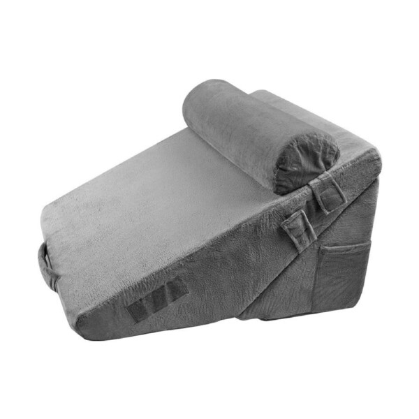 Bed Wedge Pillow for Sleeping, 3 Pcs Adjustable Orthopedic Bed Wedge Set, with Washable Cover & Foam Support, Post Surgery Pillow for Acid Reflux, Back Pain, Snoring Relief & GERD, Dark Grey
