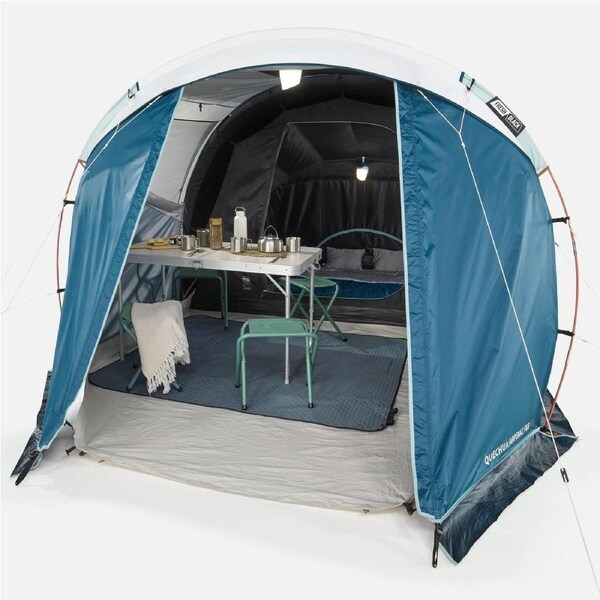 Quechua Camping Tent With Poles Arpenaz 4.1 F&B 4 Persons 1 Bedroom