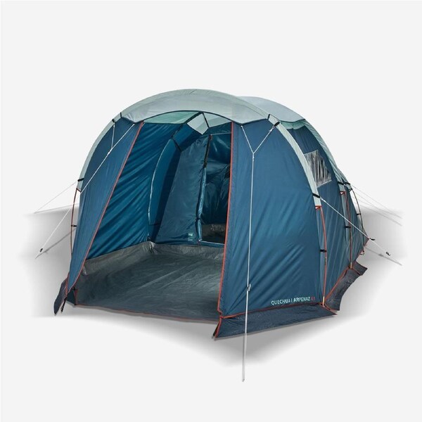 Quechua Camping Tent With Poles Arpenaz 4.1 4 Person 1 Bedroom