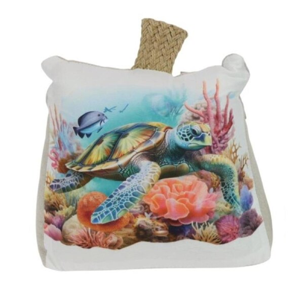 Doorstop Weighted Fabric Reef with Turtle Door Stopper