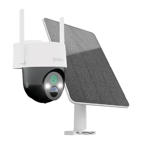 Uniden 100% Wirefree 4G Cellular 2K Super HD Outdoor Pan & Tilt Camera Kit Iwith OnWatch Technology Including Solar Panel