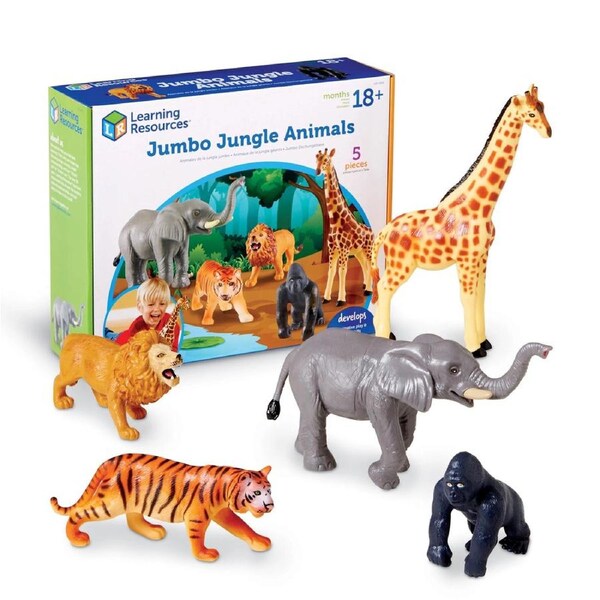 Learning Resources Jumbo Jungle Animals Set of 5