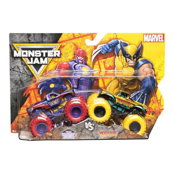 Monster Jam 2-Pack Truck The Sentinels vs Wolverine Diecast Action Ages 3 Plus