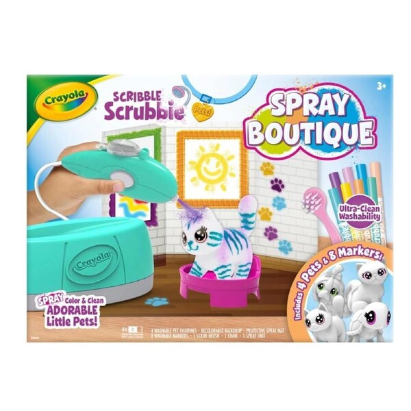 Crayola Scribble Scrubbie Pets Boutique Spray Little Pets Avengers Action 4+