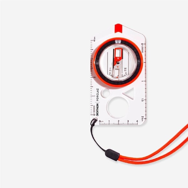 Geonaute Explorer 500 Baseplate Orienteering And Hiking Compass Orange