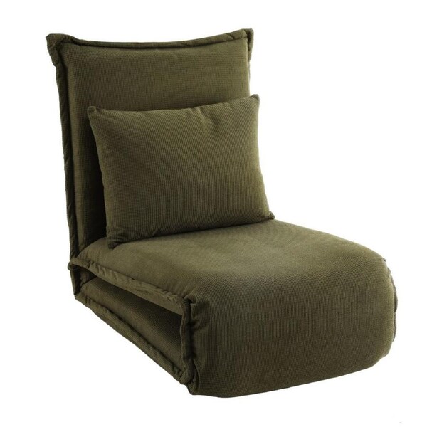 Artiss Floor Sofa Lounge Recliner Futon Foldable Chair Green