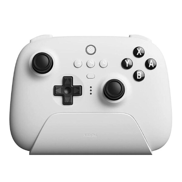 8BitDo Ultimate Bluetooth Wireless Controller and Charging Dock for PC and Android (White)