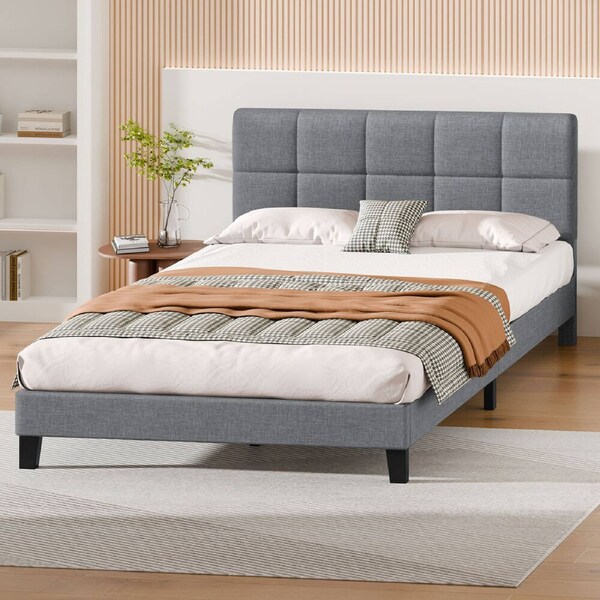 ALFORDSON Bed Frame King Size Fabric Grey