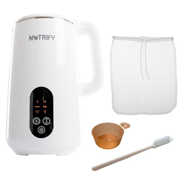 Nutrify Plant-Based Milk and Food Maker, One-Touch, 800W, Stainless Steel, Powerful Motor, Food Processor