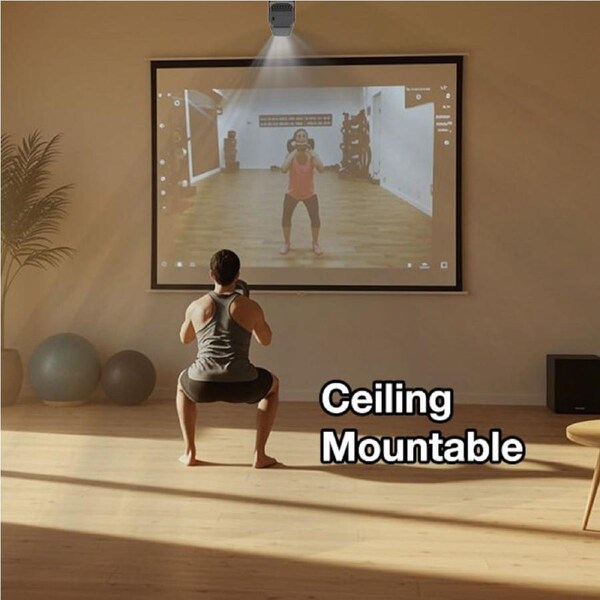 Laser Android 13 1080p Smart Projector with Included Screen