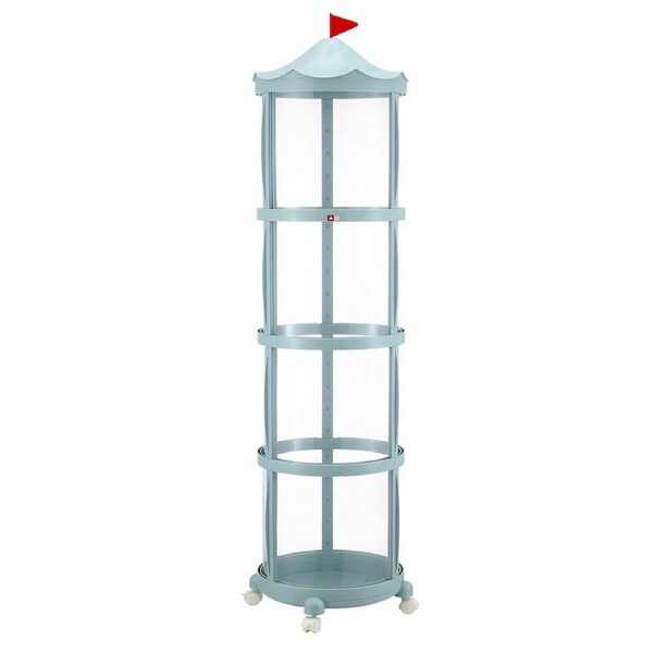 Kids Toys Storage Tube Box Stuffed Animal Zoo Plush Soft Doll Stuffies Display Cabinet Bedroom Playroom Organiser Vertical Container Wheels 178x38cm