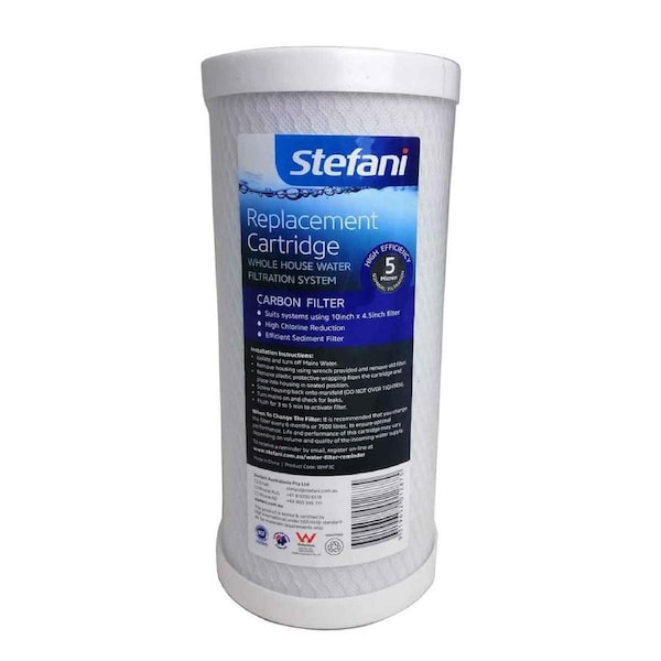Stefani Whole House 5 Micron Carbon Block Filter 10" (WHF3C)