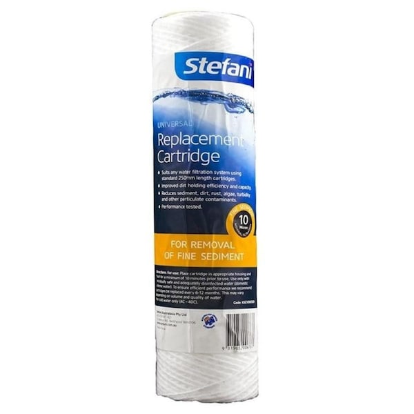 Stefani Replacement Water Filter Cartridge - Wound Sediment 10 Micron 2.5' x 10"