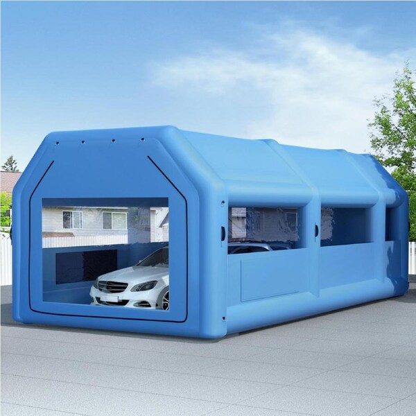 Giantz Inflatable Spray Booth Car Paint Tent 10X5X3.5m 2 Blowers Filter Mobile Garage Workstation