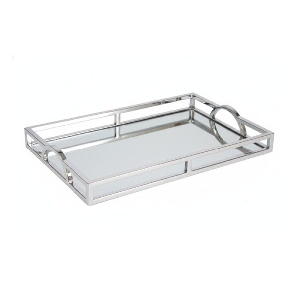 SS Collective Small Rectangle Arch Handle Serving Tray Mirror Finish 41cm