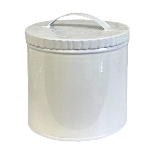 SS Collective White Bamboo Patterned Food Safe Pantry Canister Large 14cm