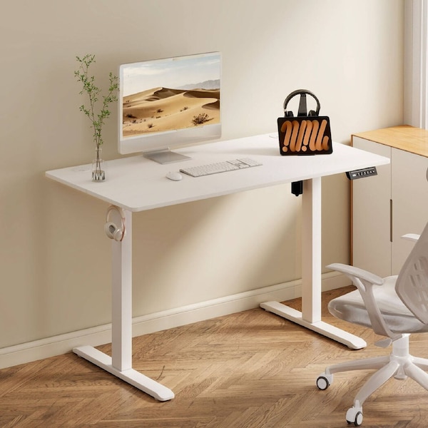 120cm Electric Standing Desk Height Adjustable - White