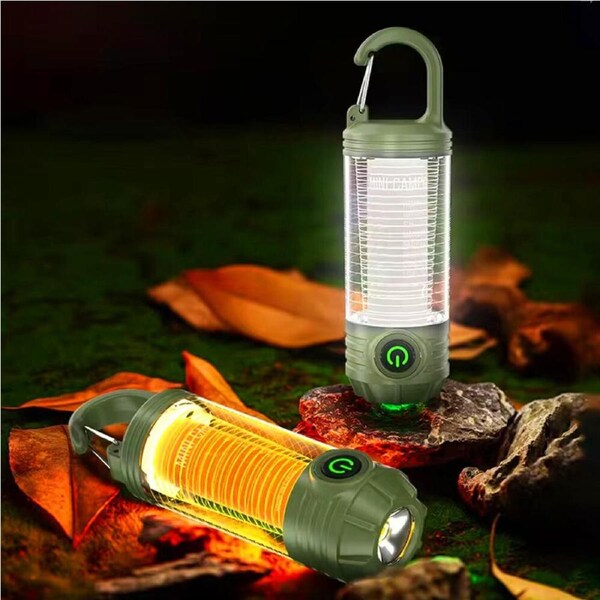2 Pack Multi Functional Camping Light Outdoor LED Camp Light Rechargeable Flashlight Night Lights