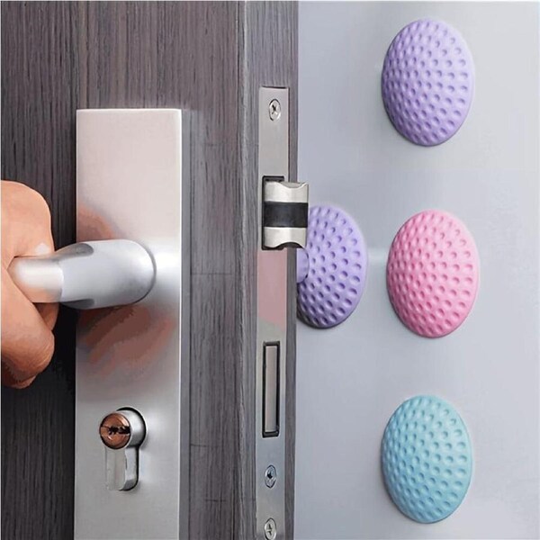 12pcs Door Handle Silicone Bumper Pads Self-Adhesive Wall Protector Silent Door Stopper