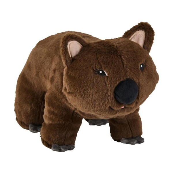 Linen House Kids William Wombat Childrens Novelty Plush Animal Cushion Brown