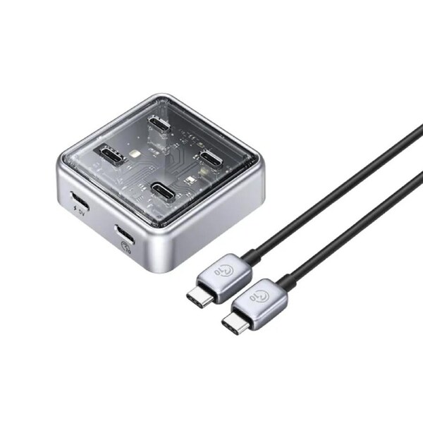 Deal365 ORICO 4 Port USB 3.2 Hub Splitter 2 USB C 10Gbps High Speed For Macbook Mac