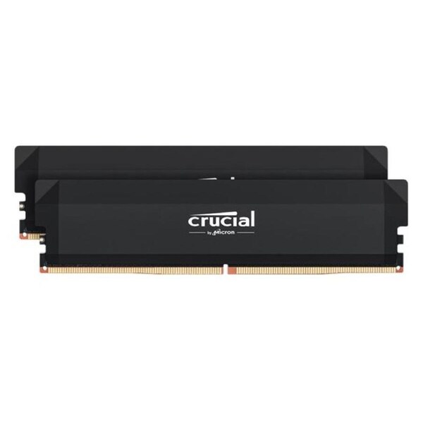 Crucial Pro 32GB (2x16GB) DDR5 UDIMM 6400MHz CL32 Black Heat Spreader Overclocking Support Intel XMP AMD Ryzen Desktop PC Gaming Memory