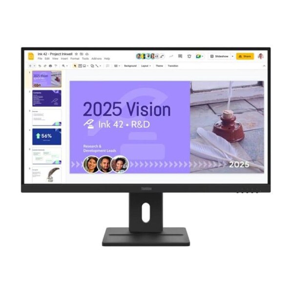 LENOVO ThinkVision E27Q-40 27' 100Hz QHD IPS Monitor 2K 2560x1440 16:9 4ms Tilt Swivel Pivot Height Adjust 2xHDMI DP VESA 3yr WTY Black