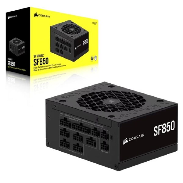 Corsair SF Series SF850 Fully Modular 80 PLUS Platinum SFX Power Supply (AU) 850W, 92mm FDB, 8 SATA, 3 PCIe, 2 EPS, Type 5, 100K hrs, ATX 3.1