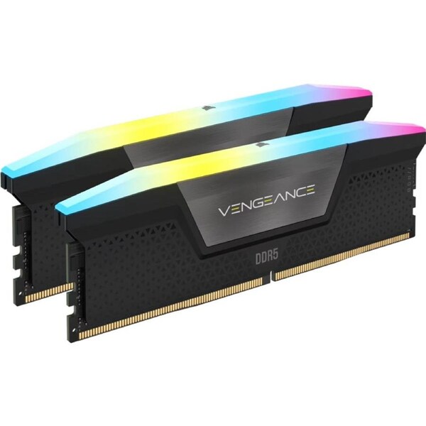 CORSAIR VENGEANCE RGB 32GB (2x16GB) DDR5 DRAM 6000MT/s CL38 Memory Kit Black