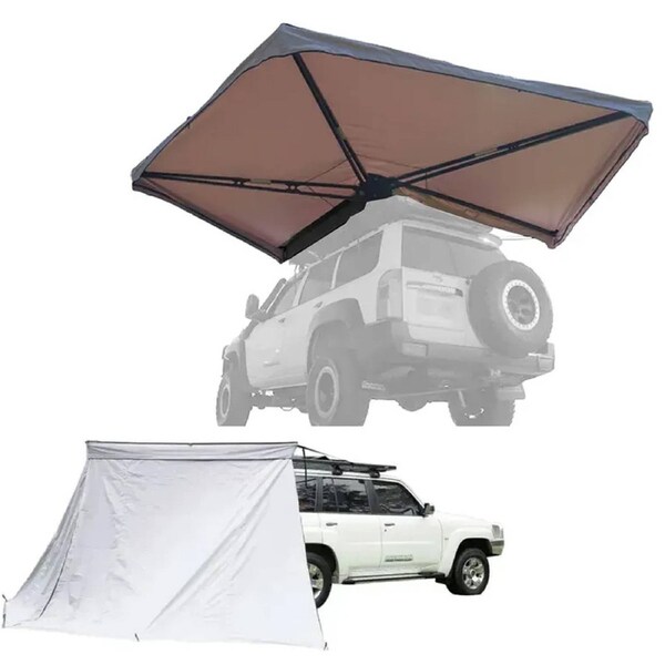 Kings Plus 270° Tourer Freestanding Awning MKII + Universal Wall