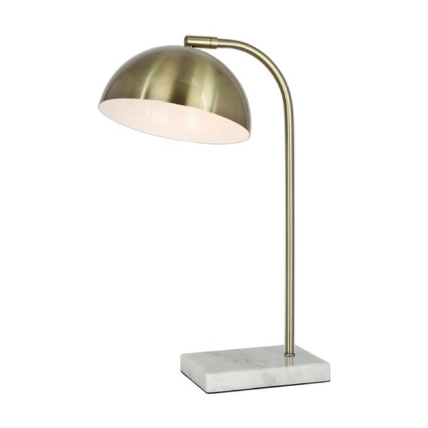 NF-Living Loomy Modern Bedside/Desk Table Brass & Marble Lamp 20x30x47cm