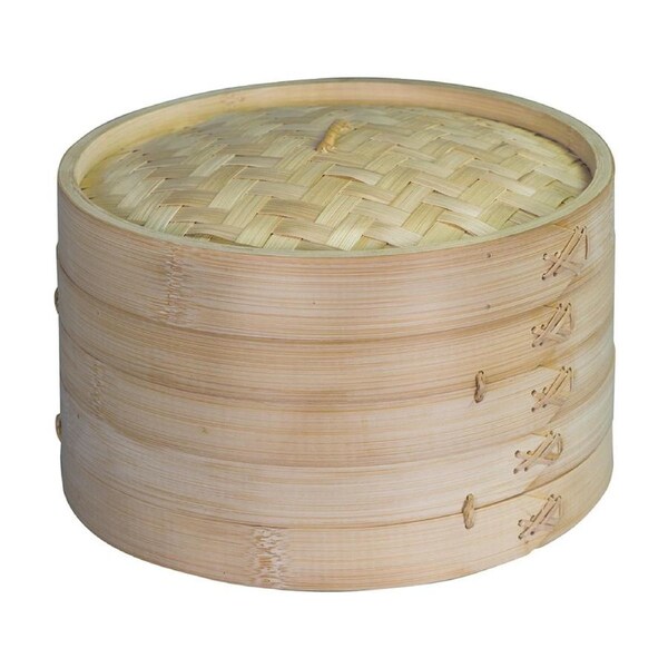 Avanti Stackable Bamboo Steamer Basket w/ Domed Lid Cookware 25.5x15cm
