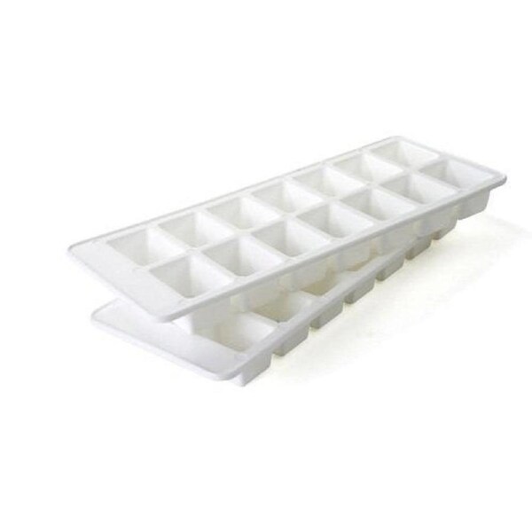 Cuisena Stackable Ice Cube Trays Set Fits 28 Cubes White Pack of 2