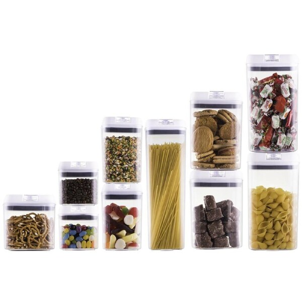 Avanti Flip Top Food Storage Containers Set 500/800ml & 1/1.7/1.9/2.3L Pack of 10