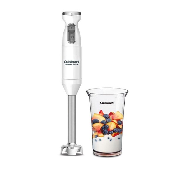 Cuisinart Smart Stick Two-Speed Hand Blender w/ 24oz Cup 300W White 8 Inches