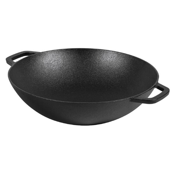 Pyrolux Indoor/Outdoor Pyrocast Cast Iron Wok Cookware 37cm
