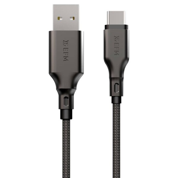 EFM USB-A to USB-C Essential Power Cable with Aramid Fibre Reinforcement 1M - Black