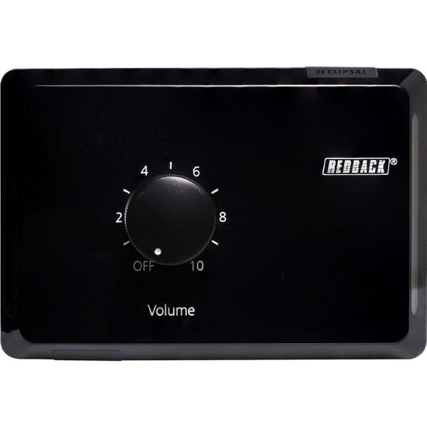 REDBACK A2239 Volume Control 40W 100V Line Clipsal Pro - Horizontal Black