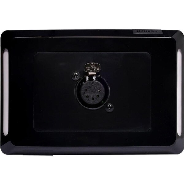REDBACK PC0456B 5 pin XLR Horizontal Microphone Wallplate - Clipsal Pro Black