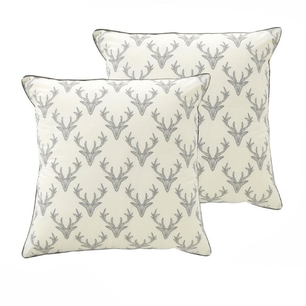 Bianca Pair of Caribou Cream European Pillowcases 65 x 65 cm