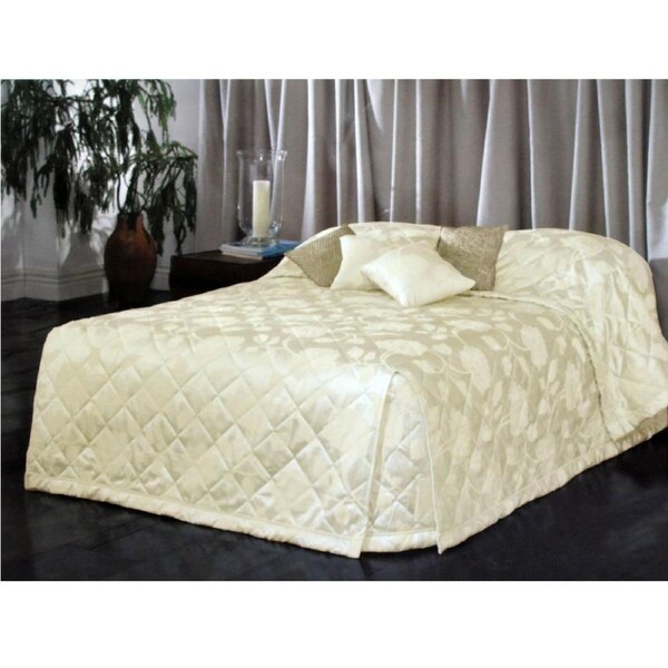 Bianca Narrissa Cream Jacquard Bedspread Single