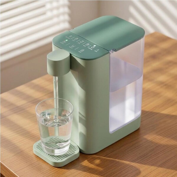Advwin Instant Hot Water Dispenser 3L, Fast Boiling Smart Water Boiler with 5 Temperature Settings, Touch Control, Quiet Hot Water Machine for Home Office, Countertop Kettle with Night Light, Green