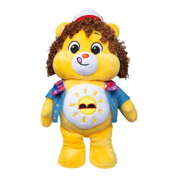Care Bears x Stranger Things Funshine Bear as Dustin Fun Size Plush