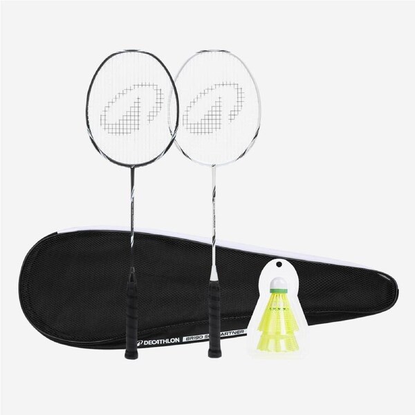 Kuikma Adult Badminton Racket Br Sensation 500 Set Black White