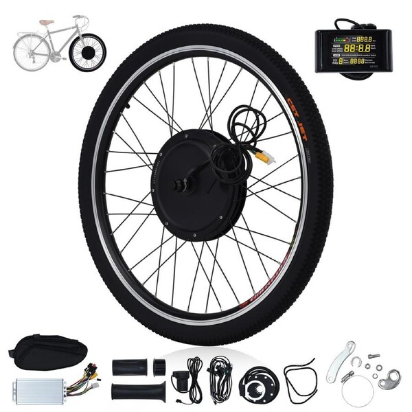 Advwin Electric Bike Conversion Kit 48V 1000W 27.5" Front Wheel with LCD Display, PAS System