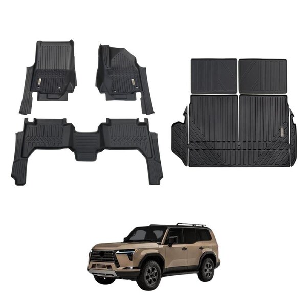 7D Car Floor Mats Boot Liner for Lexus GX550 Luxury 2024-Onwards
