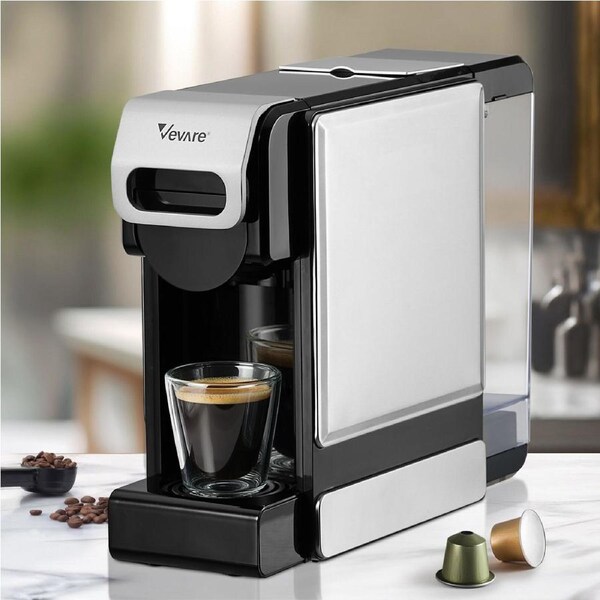 Vevare 5 in 1 Capsule Coffee Machine 19 Bar Nespresso Dolce-Gusto Pod K-Cup Maker